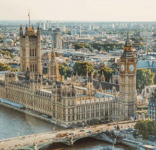 Vue aérienne de la ville de Londres