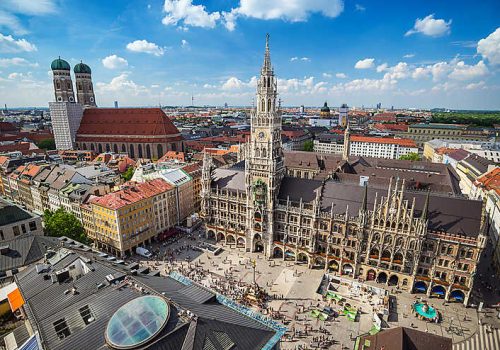 Vue aérienne de la ville de Munich