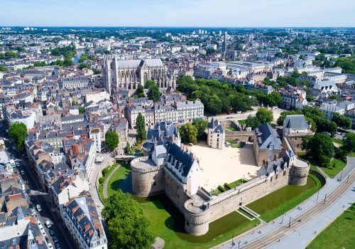 Vue aériennne de la ville de Nantes