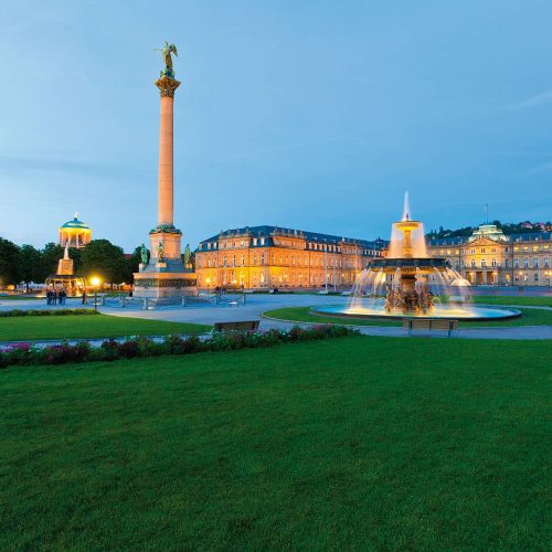 Fontaine et parc de la ville Stuttgart